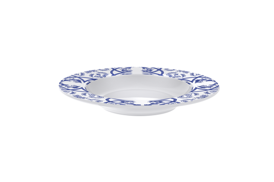 Tramontina Algarve 6-Piece Set of Decorated Porcelain Soup Plates, 23 cm