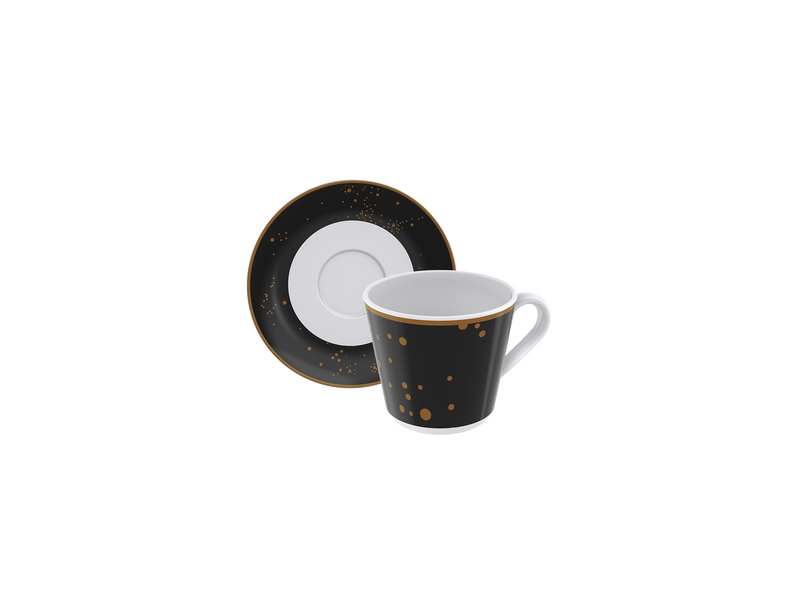 Load image into Gallery viewer, Tramontina Valentina 12-Piece Set of Decorated Porcelain Tea Cups and Saucers,185 ml
