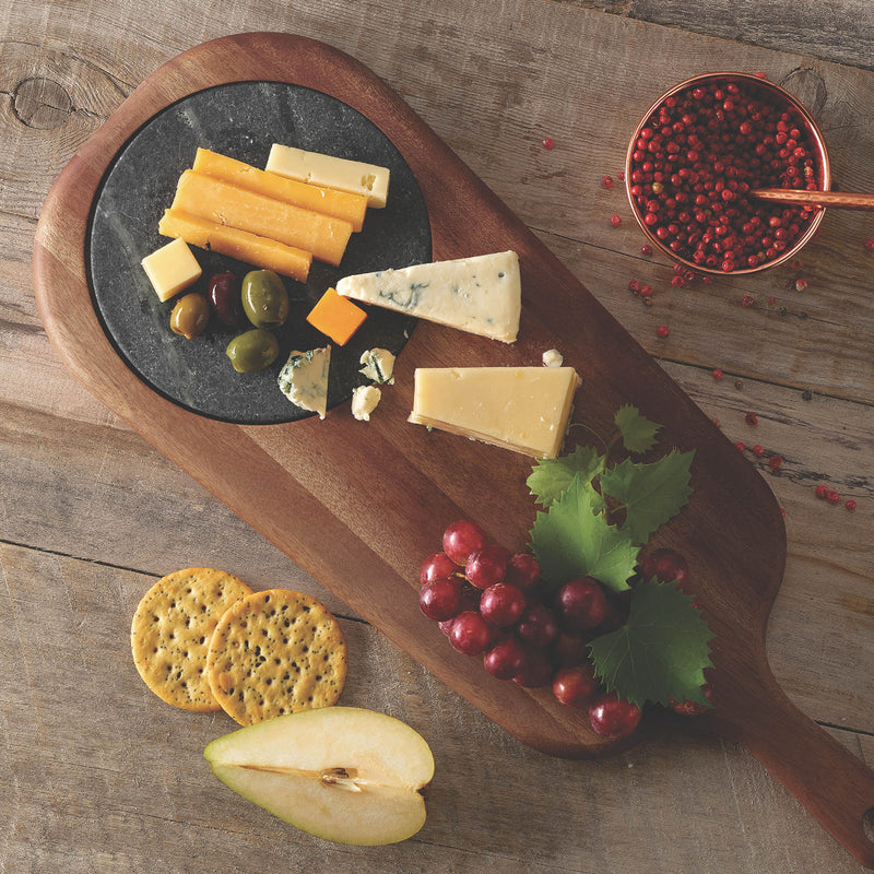 Load image into Gallery viewer, Tramontina Cheese Board With Handle and Stone
