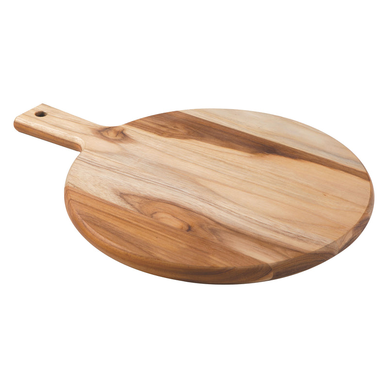 Load image into Gallery viewer, Tramontina Cutting Board Cutting Board With Handle, Teak Wood Round 400x300mm
