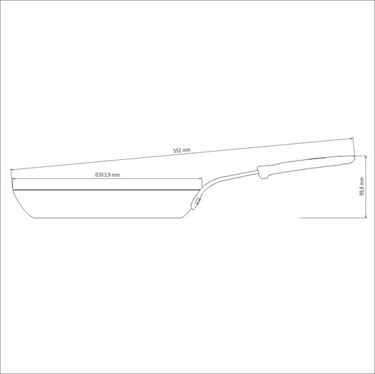 Tramontina Professional Iron Skillet Grill, 30 cm, 2.4 L