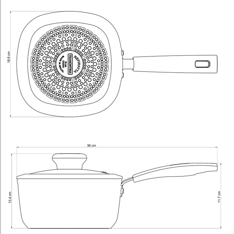 Load image into Gallery viewer, Tramontina Refinatta Red Sauce Pan, 18cm, 2.2L
