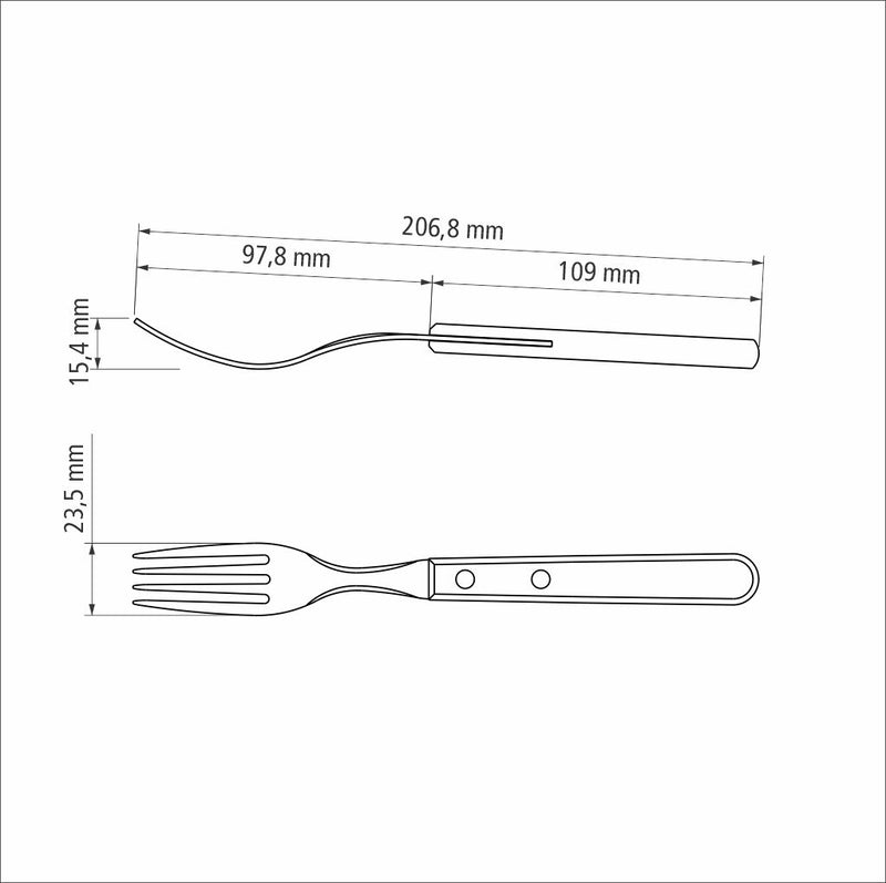 Load image into Gallery viewer, Tramontina Churrasco Table Fork, Polywood Brown 6Pc
