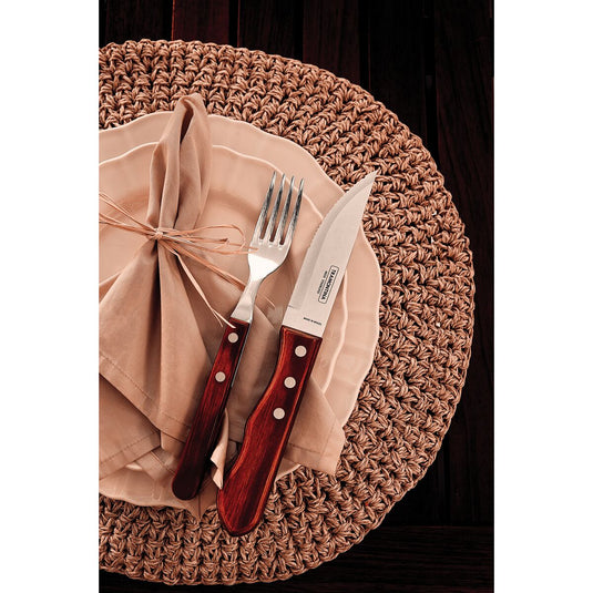 Tramontina Churrasco Jumbo Steak Knife Set, Polywood Red