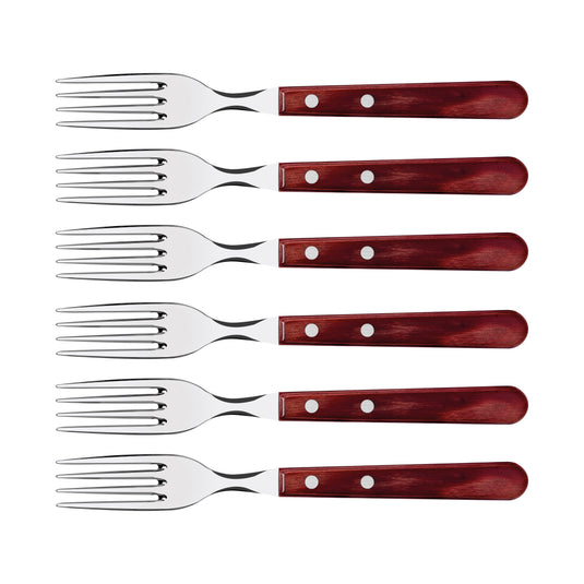 Tramontina Churrasco Table Fork, Polywood Red 6Pc