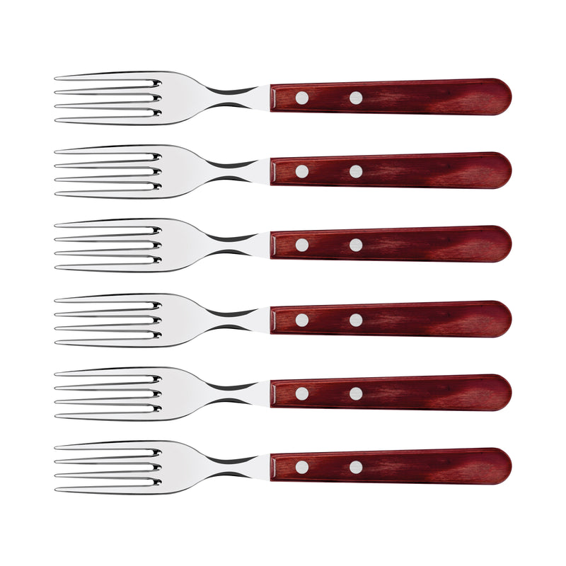 Tramontina Stainless Steel Jumbo Barbecue Forks Set With Red Polywood  Handle 4 Pieces 21199797