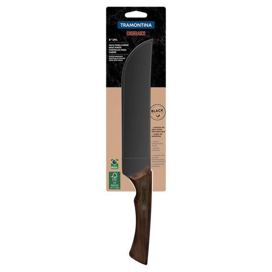 Tramontina Churrasco Black Collection Meat Knife, 8" FSC Certified