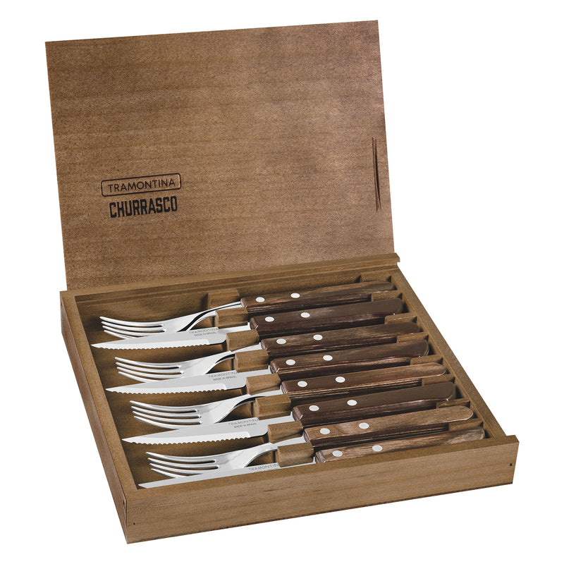 Load image into Gallery viewer, Tramontina Churrasco Premium Vaneira Cutlery Set, 8Pc FSC Certified
