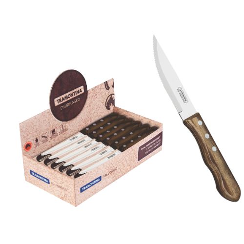 Load image into Gallery viewer, Tramontina Churrasco Jumbo Steak Knives, Polywood Brown 48Pc
