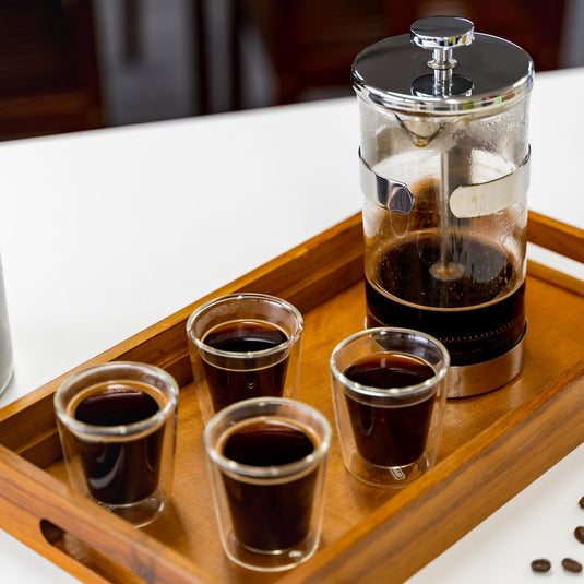Tramontina Coffee & Tea Espresso Cup, 2Pc Double Wall Glass, 85ml