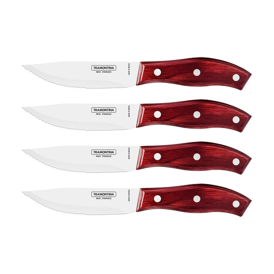 Tramontina Churrasco Premium Rio Grande steak knife set red 4-piece