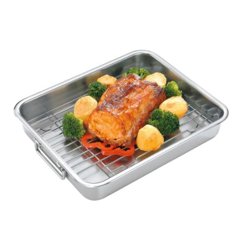 Load image into Gallery viewer, Tramontina Stainless Steel Baking Tray with Grill
