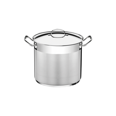Tramontina Professional and Industrial Pans Stock Pot with Lid, 20cm, 5.7L, Try-ply Base & Handles