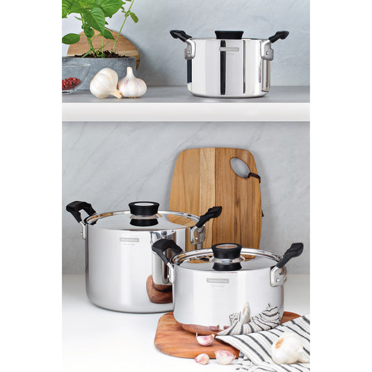 Tramontina Grano Compact 3Pc Stainless Steel Cookware Set