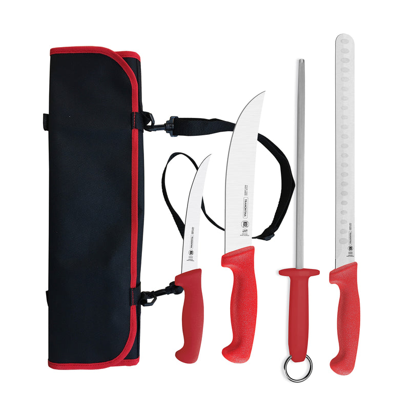 Load image into Gallery viewer, Tramontina Low &amp; Slow Knife Set with Pouch, 5Pc
